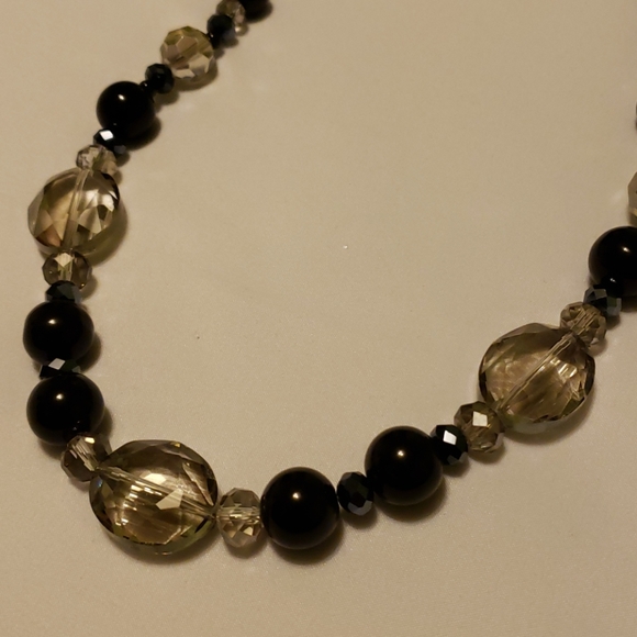 Vintage Crystal & Beaded Statement Necklace - Picture 2 of 3